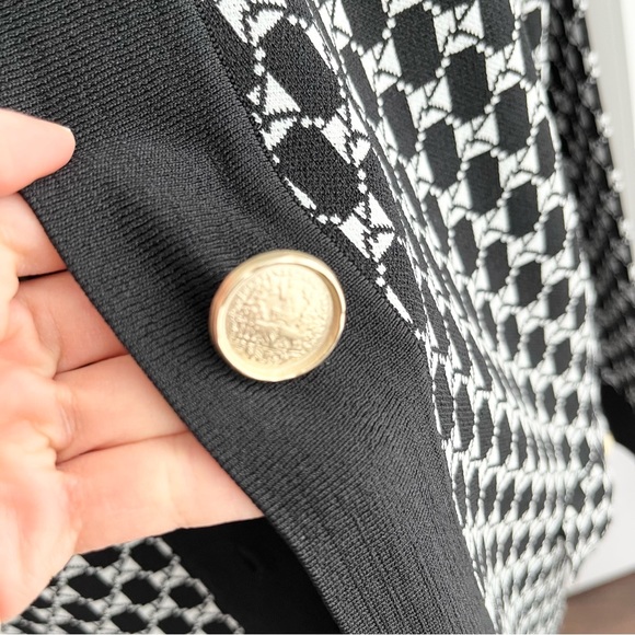 Marina Rinaldi V-Neck Mabel Cardigan black and white print size M - Picture 6 of 14